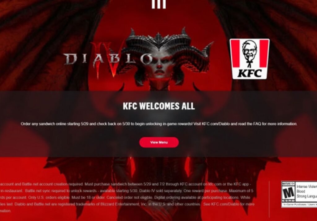 KFC célèbre la sortie de Diablo 4 avec des menus exclusifs et des objets collectors !