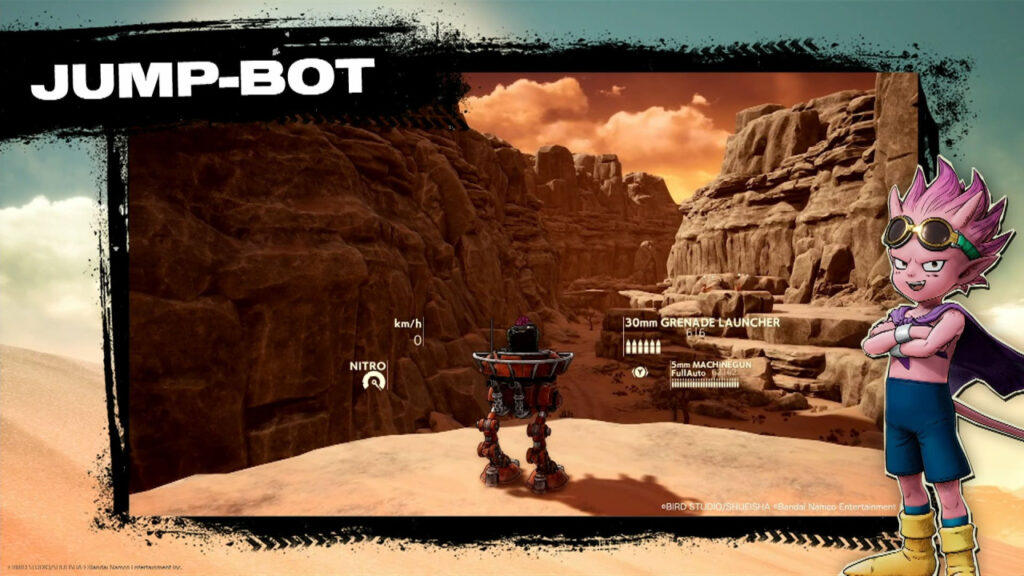 Sand Land : des tanks, des sauts et beaucoup de fun avec le Jump-Bot !