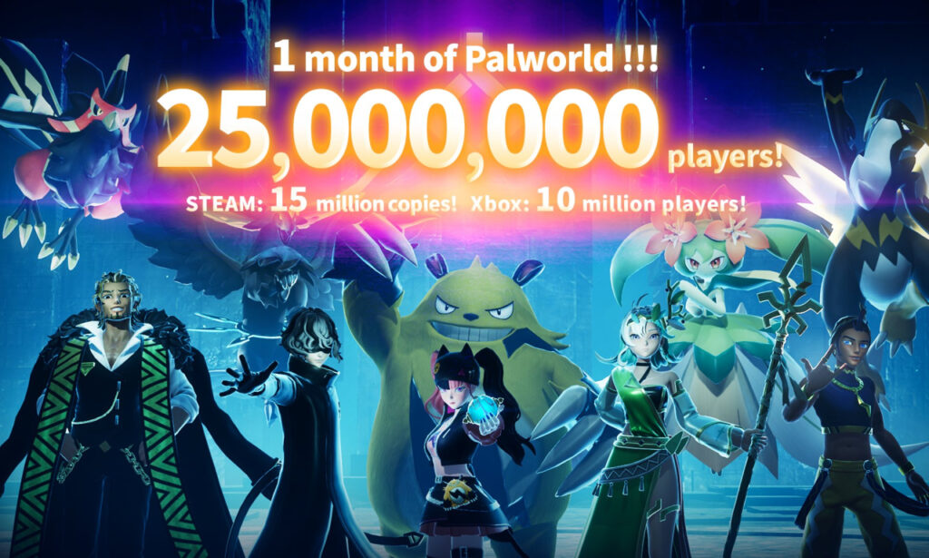 PalWorld cartonne avec plus de 25 millions de joueurs en un mois!