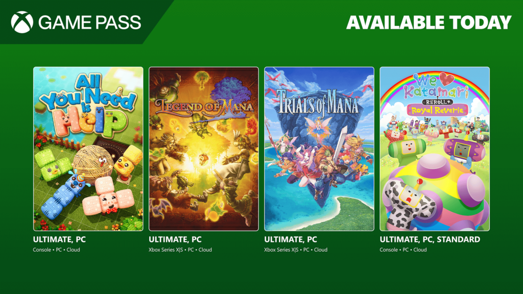 Trials of mana et legend of mana disponibles sur xbox game pass