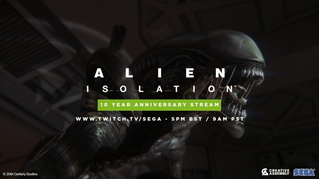 Alien isolation célèbre ses 10 ans avec promo et live twitch