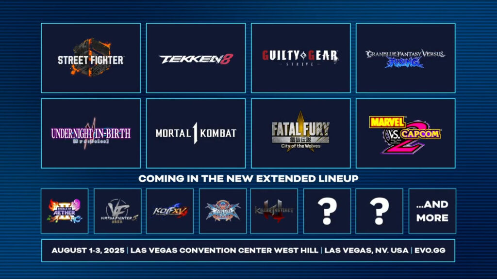 Evo 2025 : les jeux phares et nouveautés à vegas