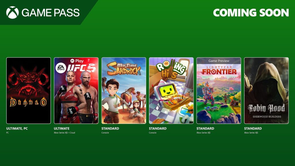 Prochains jeux à venir sur game pass en 2025